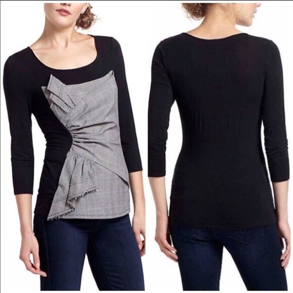 ANTHROPOLOGIE | ONE SEPTEMBER Bow Accent Top Small - Picture 2 of 7